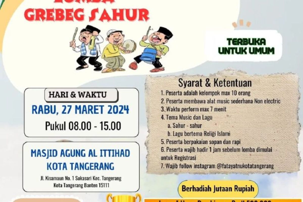 Dispora Kota Tangerang-Fatayat NU gelar lomba grebek sahur