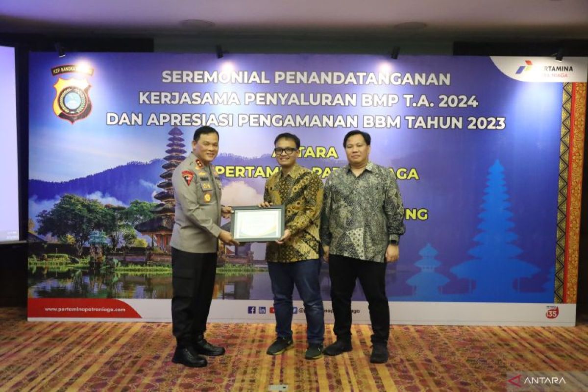 Polda Babel kembali terima dua penghargaan dari PT Pertamina Patra Niaga Regional Sumbagsel