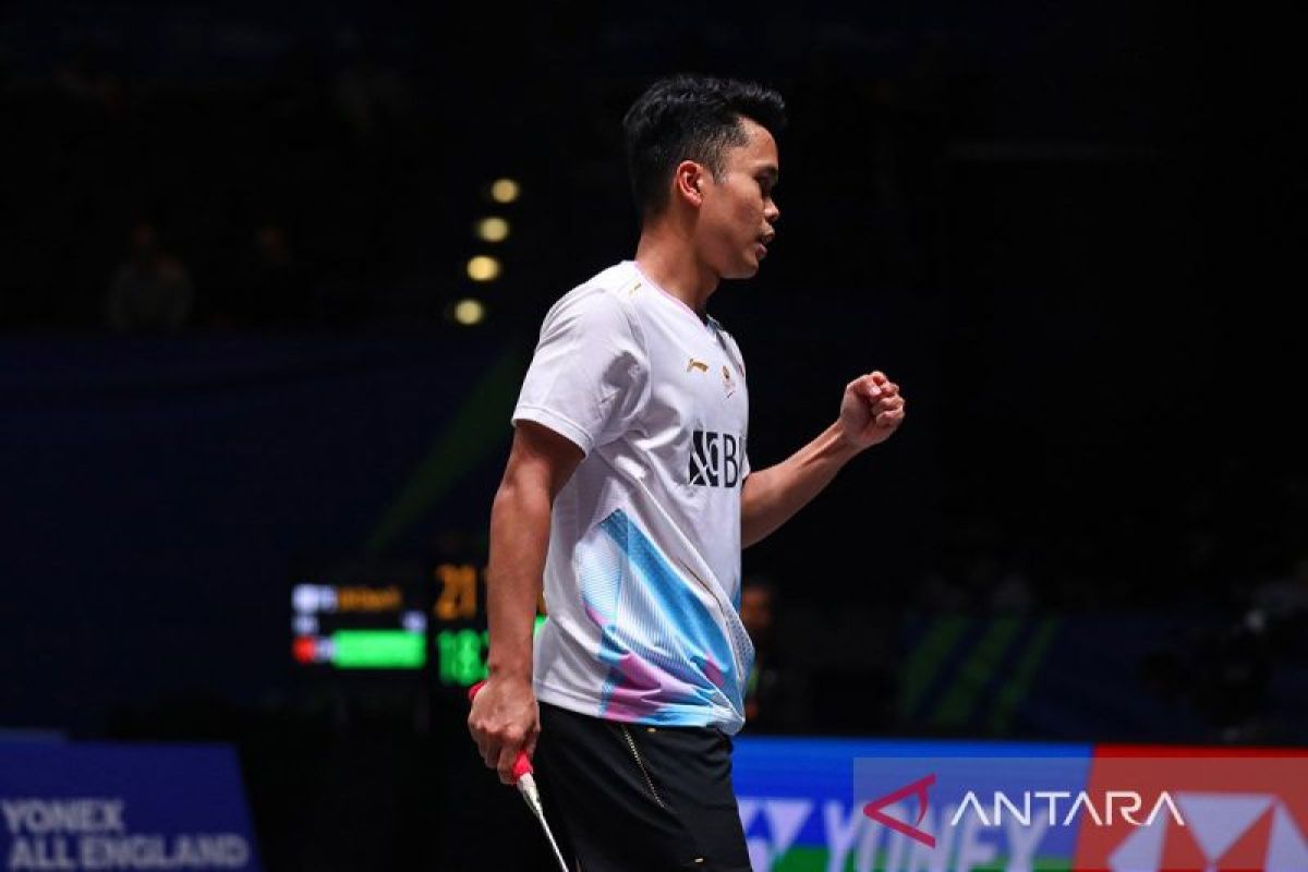 All England 2024 - Lalui laga ketat, Ginting tembus perempat final