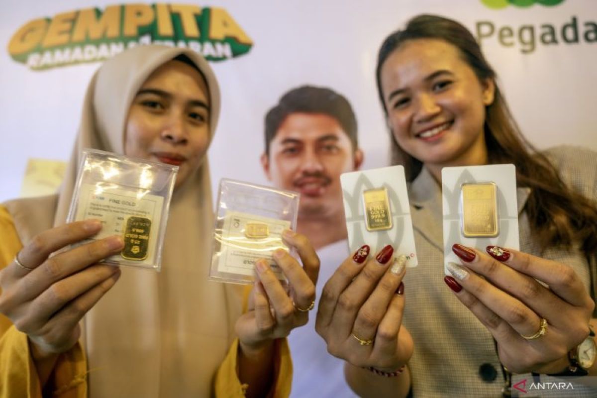 Harga emas Antam Rabu pagi stabil di Rp1,199 juta per gram