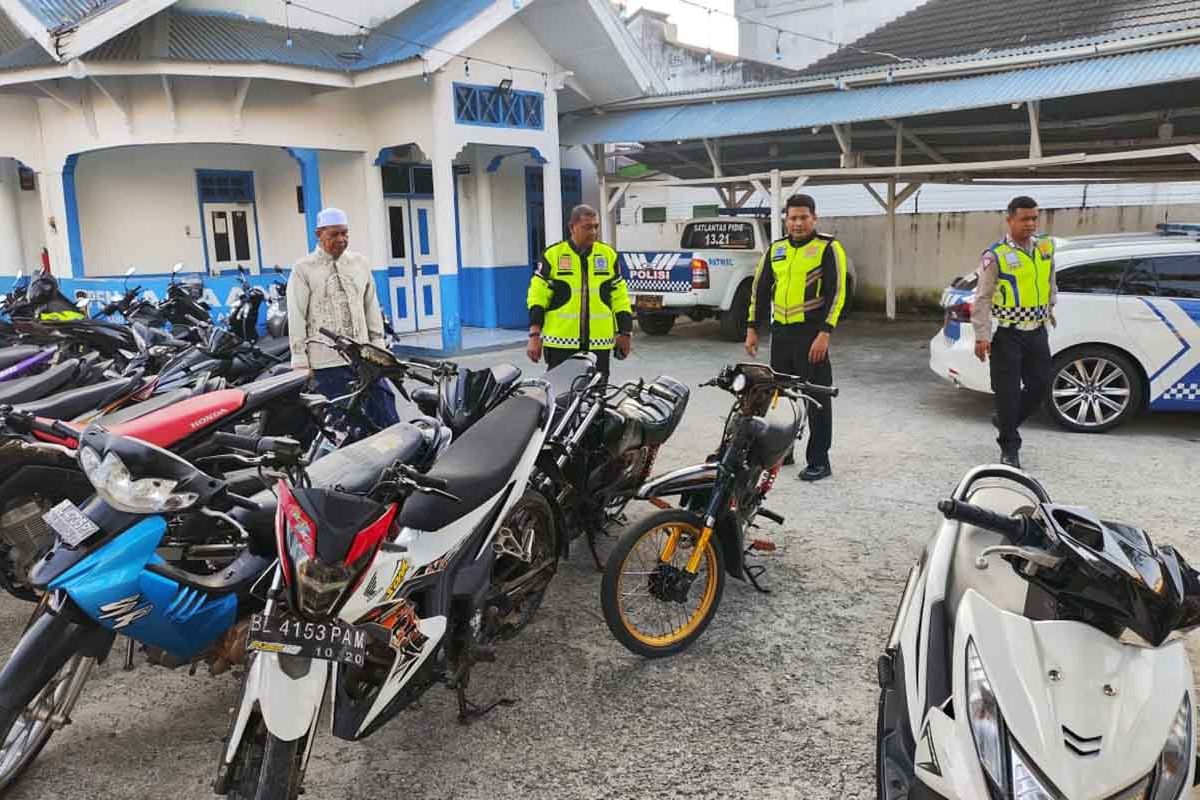 Kepolisian Aceh kandangkan 149 motor balap liar, auto tilang