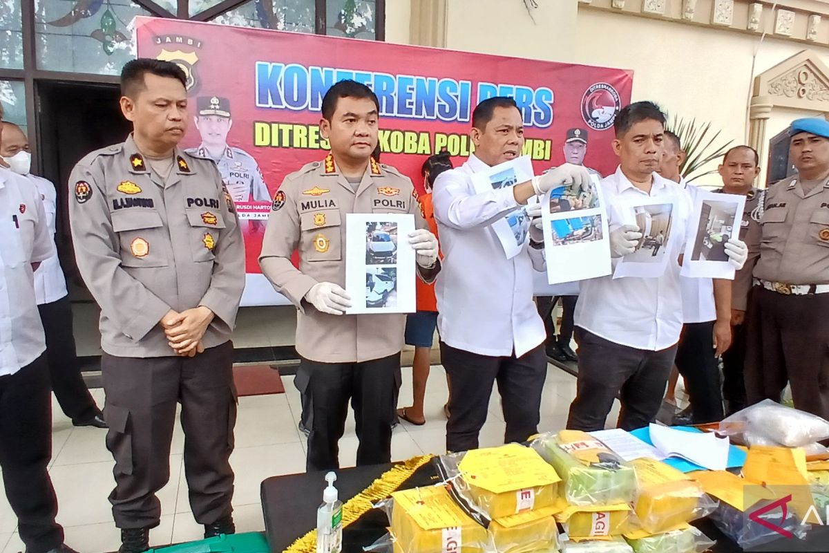 Polda Jambi sita 10 kg sabu jaringan internasional