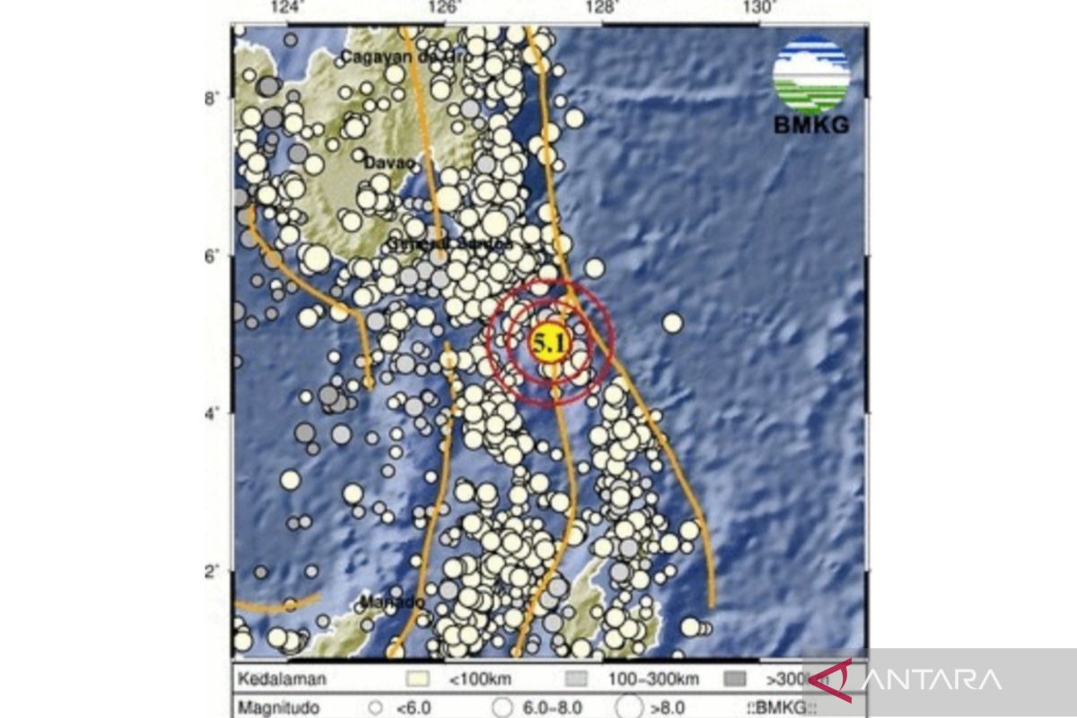 Gempa 5,1 magnitudo guncang Karatung Sulut tidak berpotensi tsunami