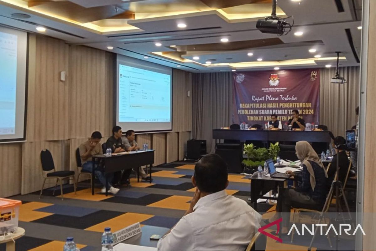 KPU Bekasi tuntaskan pleno rekapitulasi suara pemilu