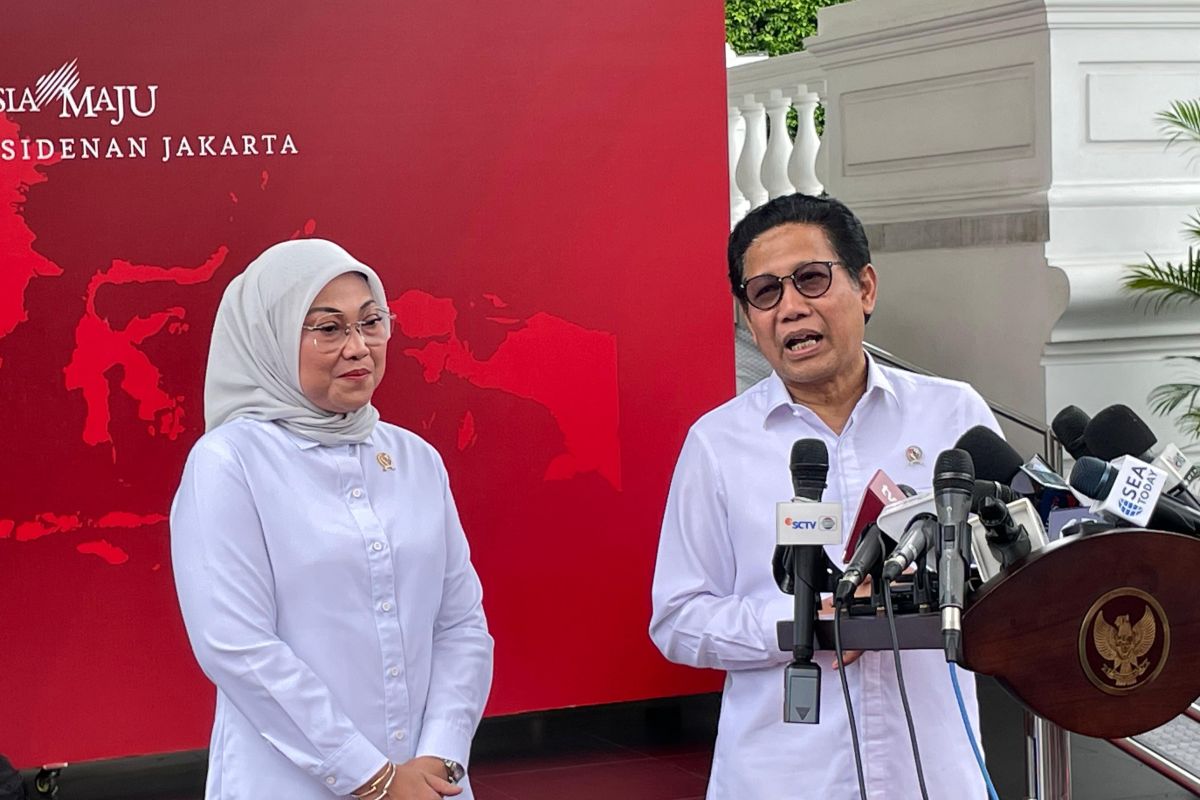 Mendes dan Menaker lapor Presiden Jokowi soal perolehan suara pemilu