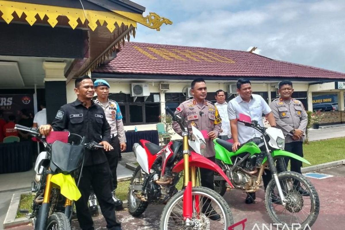 Enam pencuri motor di Inhu ditangkap, hasilnya untuk foya-foya dan judi
