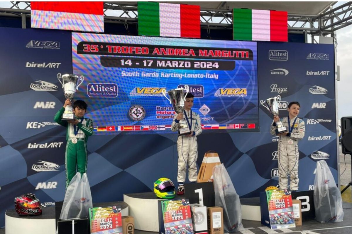 Pembalap gokart Indonesia raih runner up Trofeo Andrea Margutti Italy