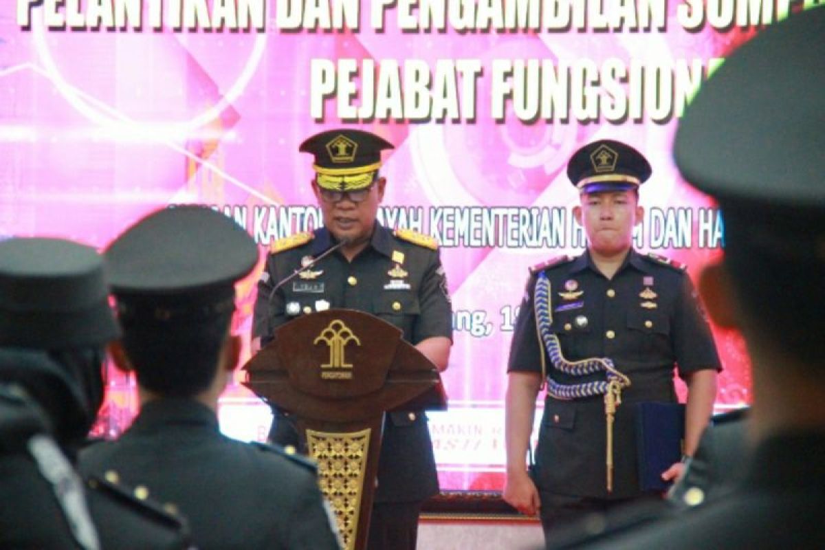 Kepala Kemenkumham Jateng lantik 29 pejabat fungsional