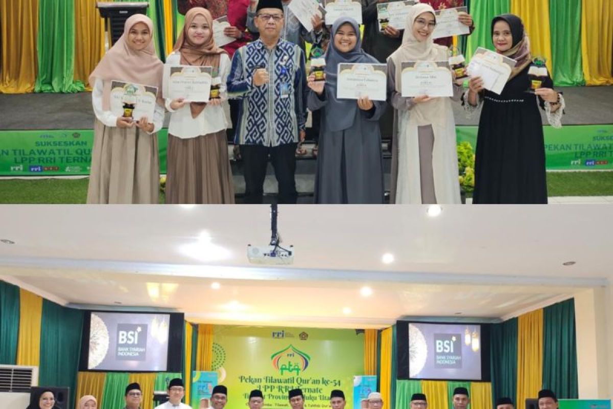 Dua  peserta terbaik PTQ RRI Ternate ke PTQ nasional di Yogyakarta