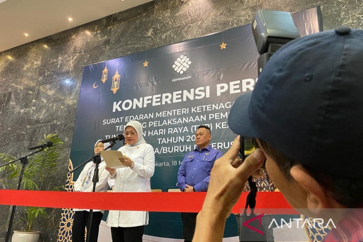 Menaker minta kepala daerah upayakan THR dibayarkan sesuai ketentuan