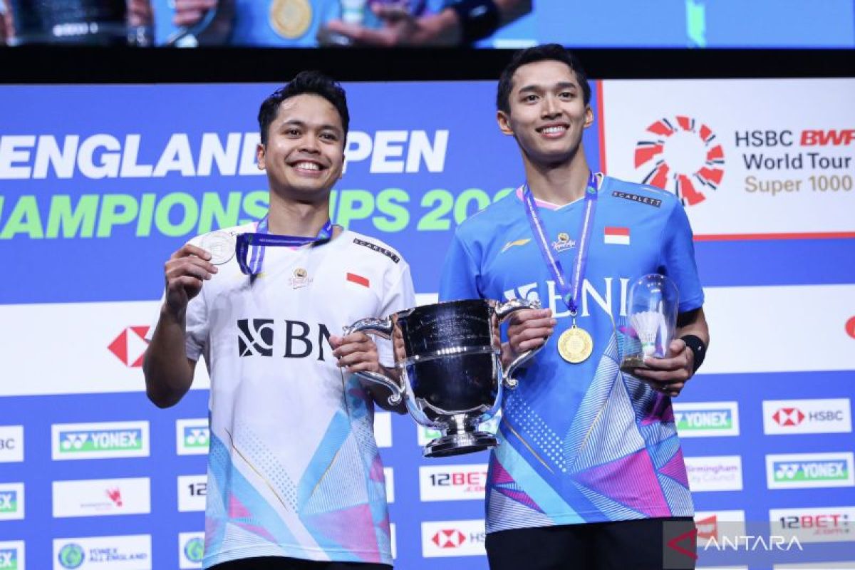 Sukses di All England, Ginting dan Jonatan masuk lima besar dunia