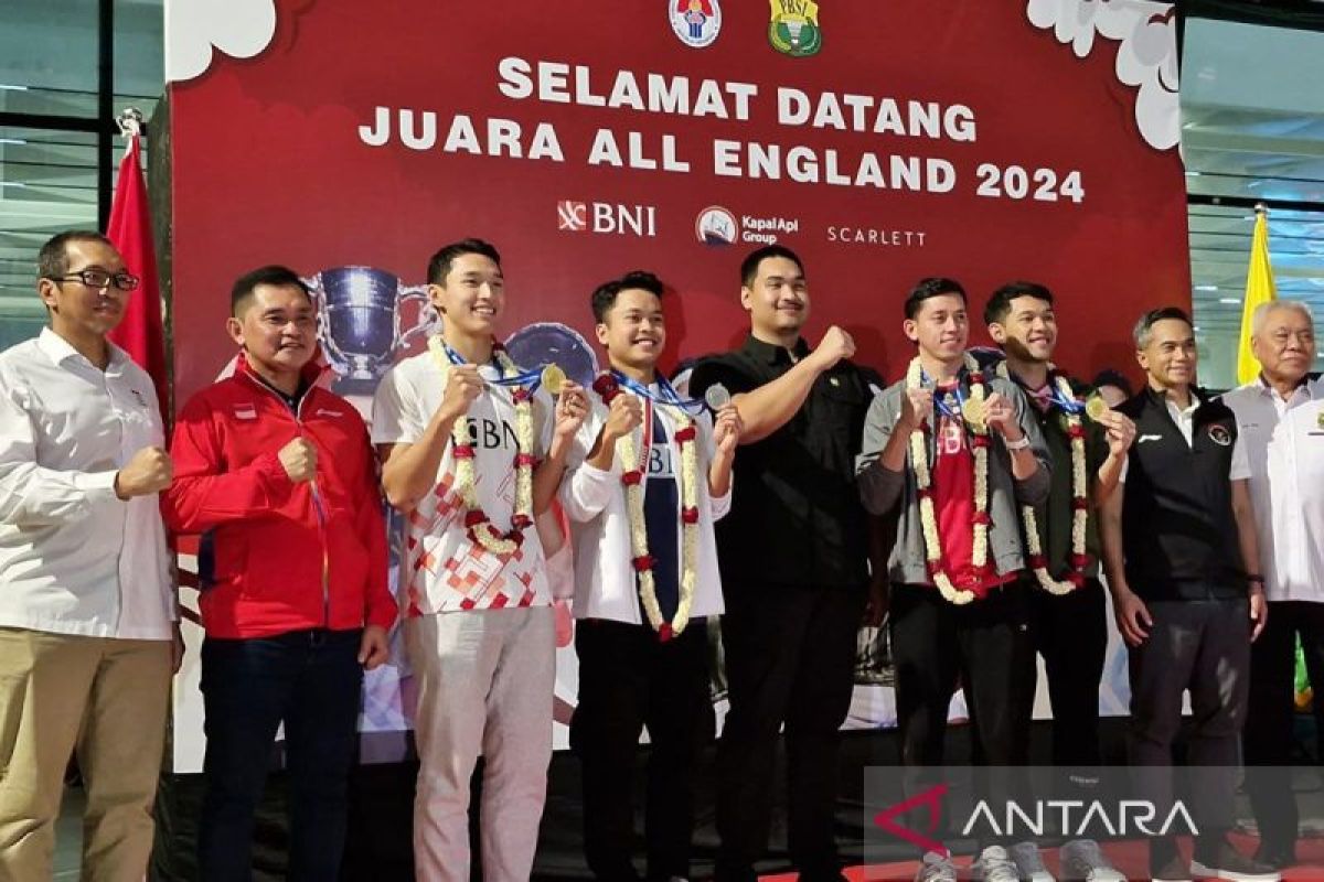 Juara All England tiba di Indonesia