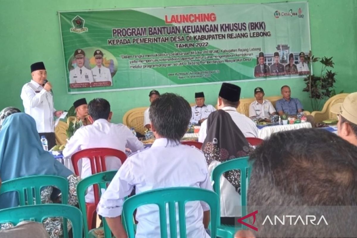 Rejang Lebong tiadakan program bantuan khusus keuangan 122 desa