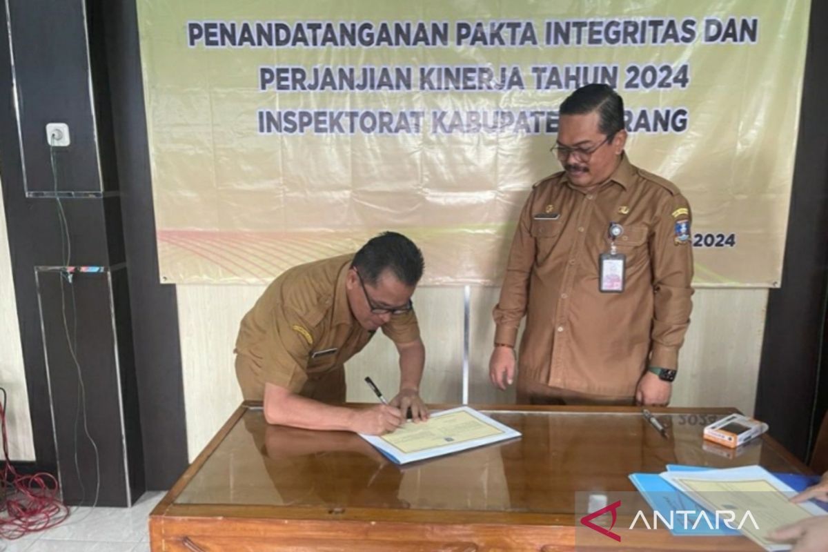 Targetkan realisasi kinerja, Inspektorat Kabupaten Serang tandatangani pakta integritas