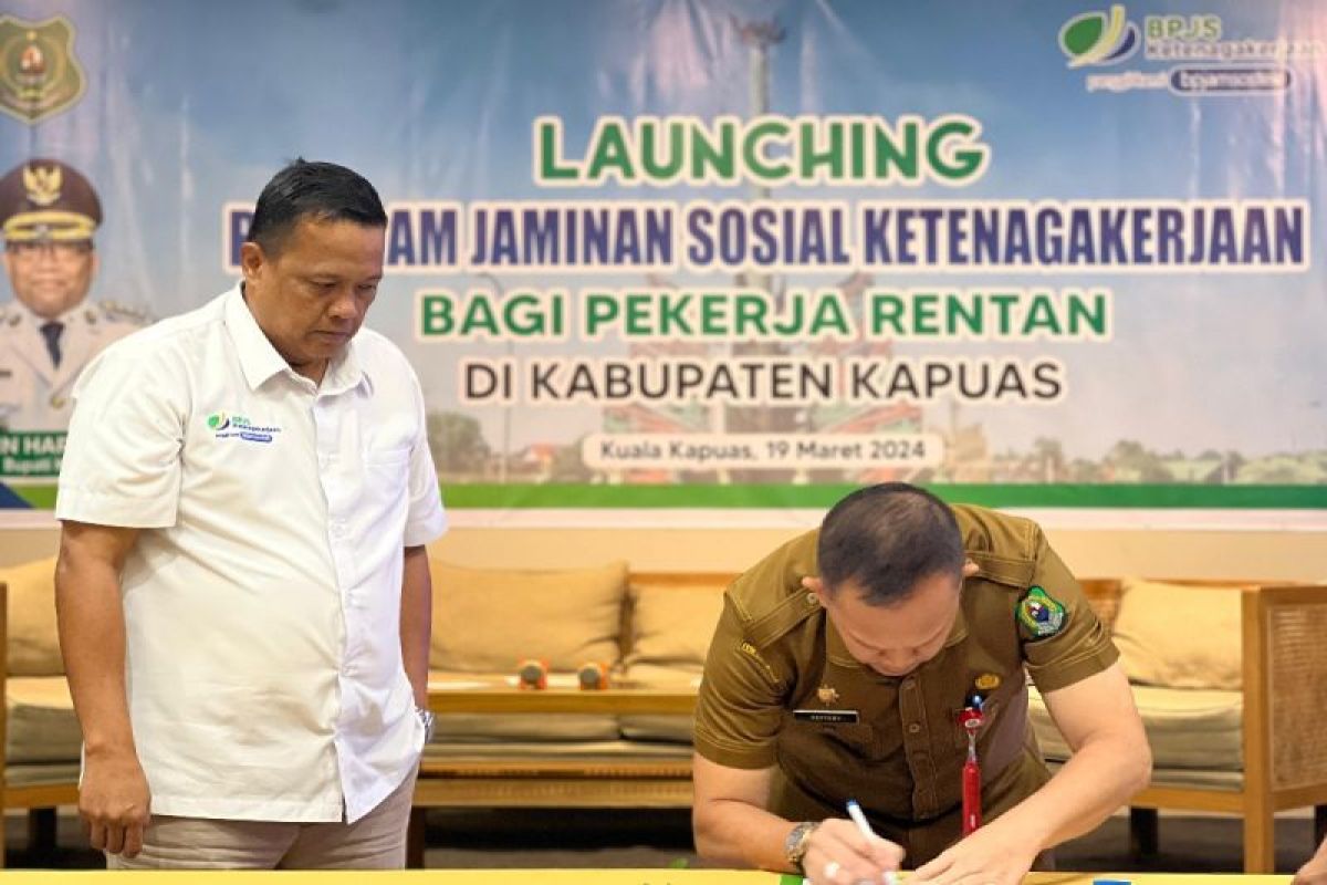BPJS Ketenagakerjaan apresiasi Pemkab Kapuas lindungi pekerja rentan dengan Jamsostek