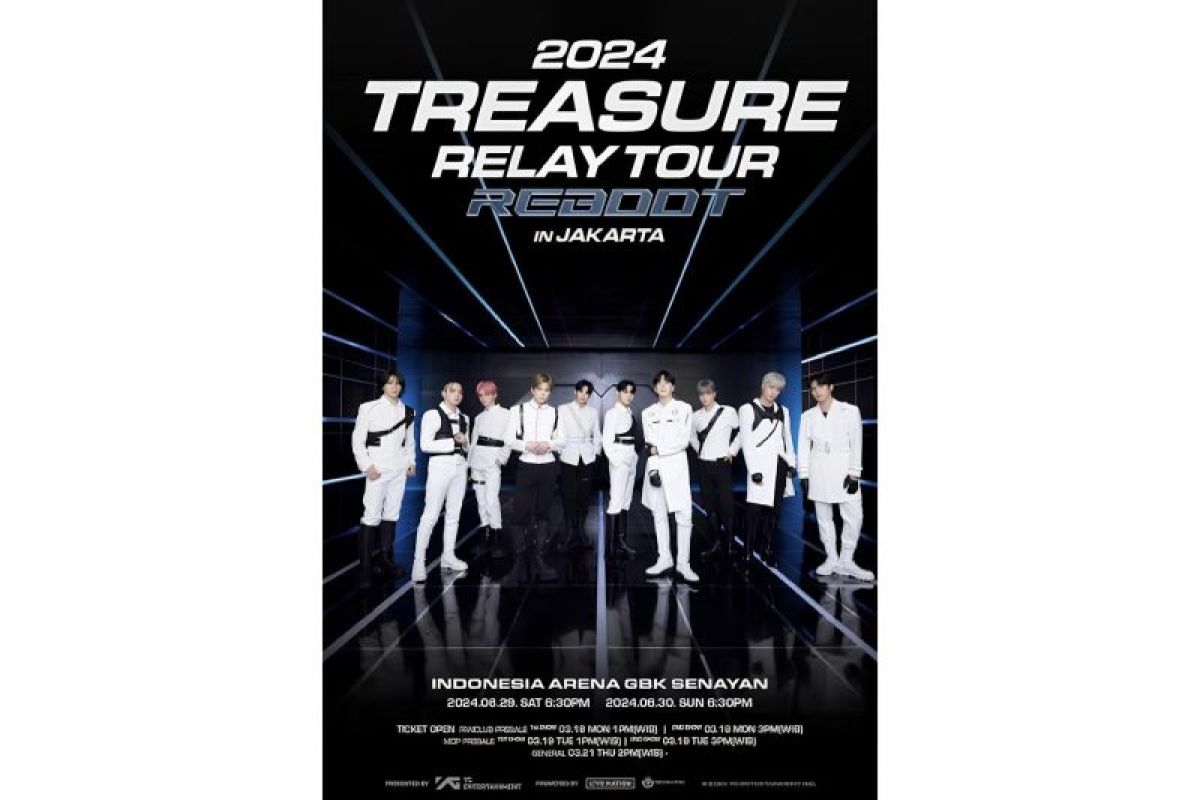 Tiket konser K-Pop TREASURE tersedia di Tiket.com