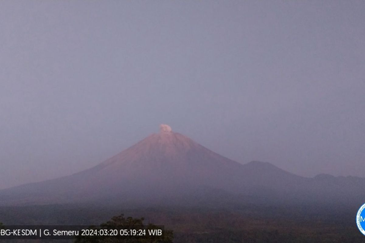 Gunung Semeru kembali erupsi lontarkan abu vulkanik