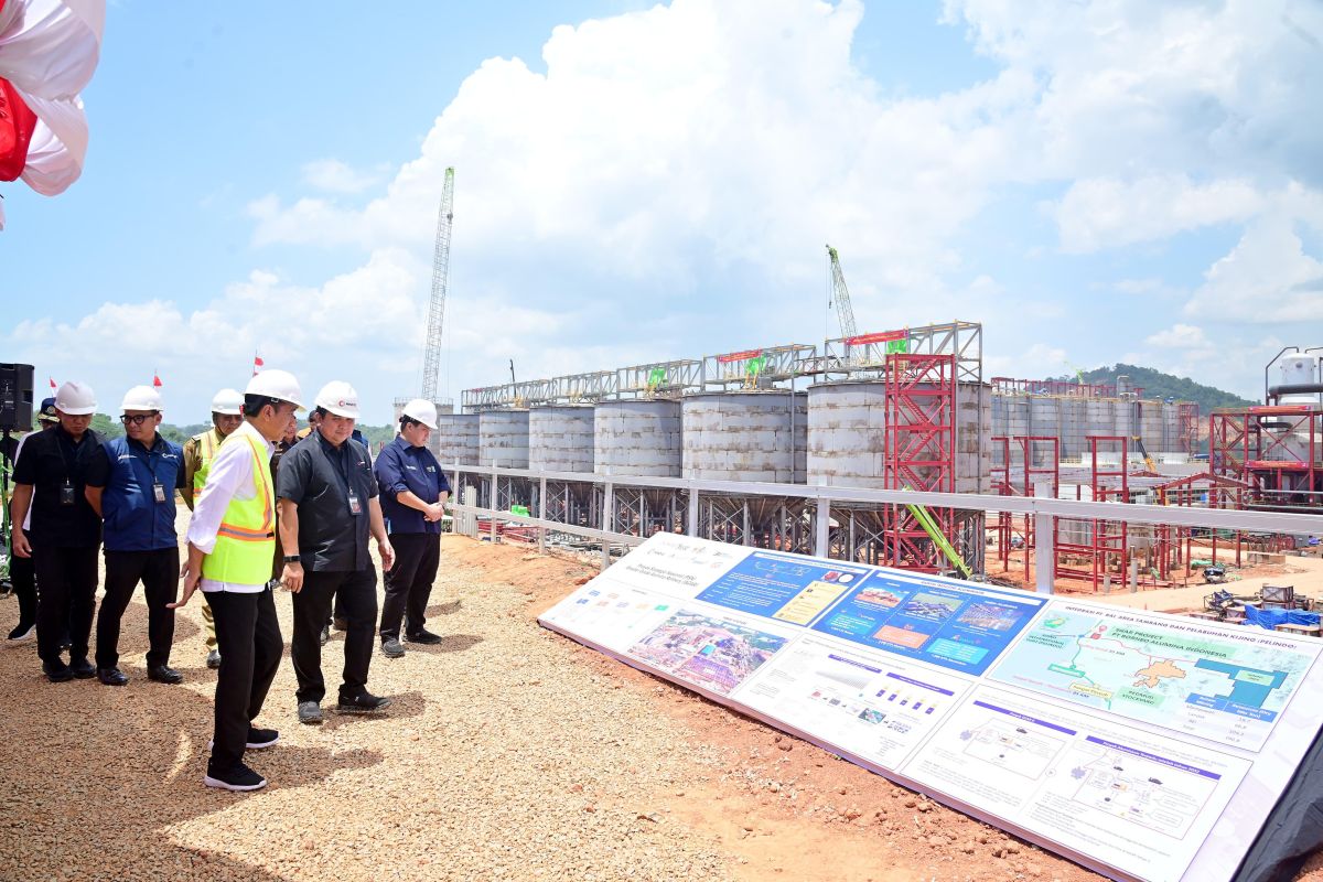 Presiden Joko Widodo tinjau smelter alumina di Mempawah