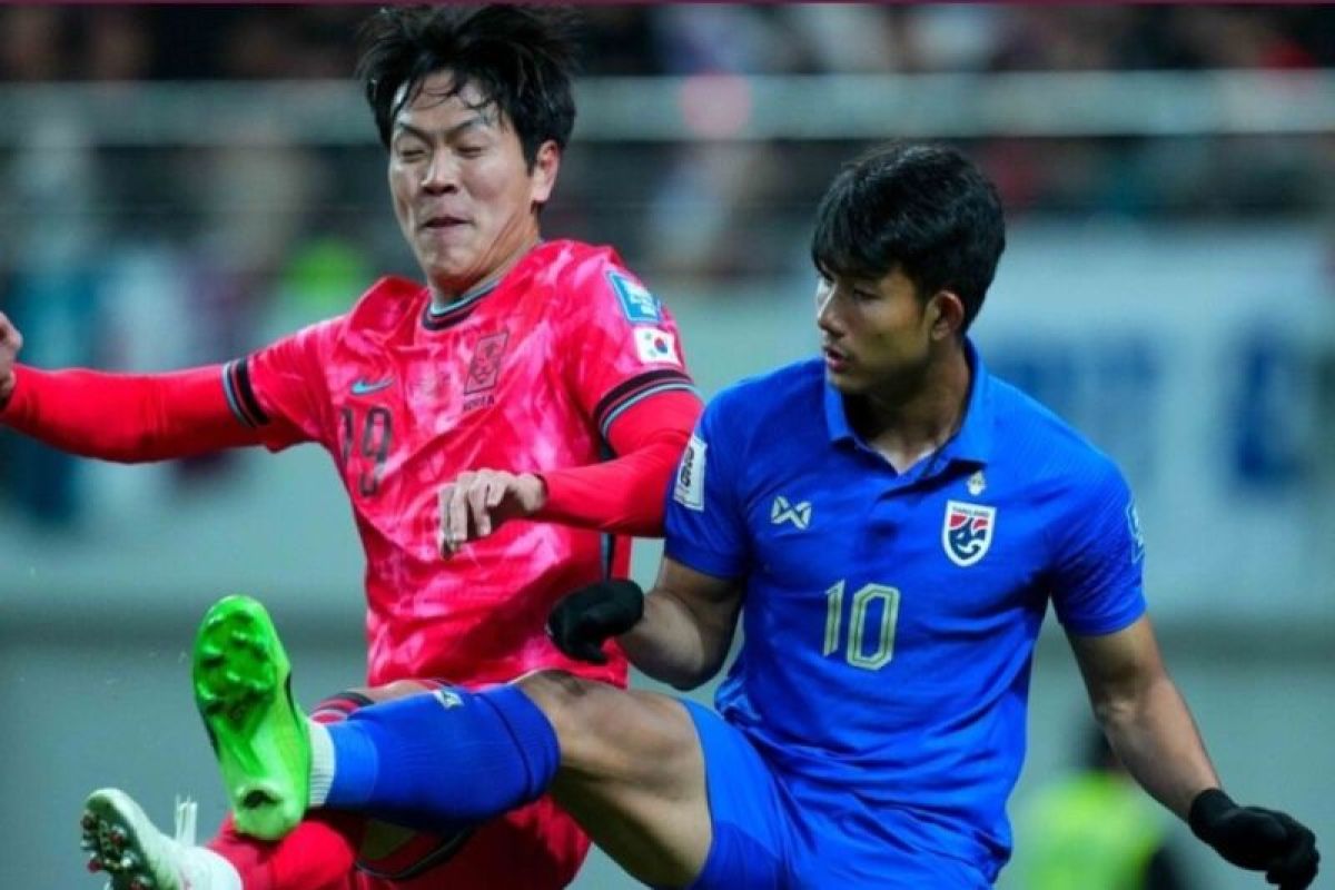 Thailand tahan imbang Korea Selatan 1-1 dalam laga kualifikasi Piala Dunia 2026