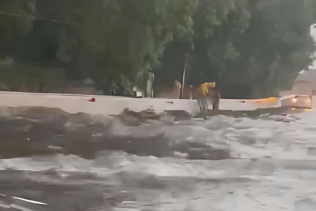 Banjir di Tol Bandara Soekarno-Hatta berangsur surut