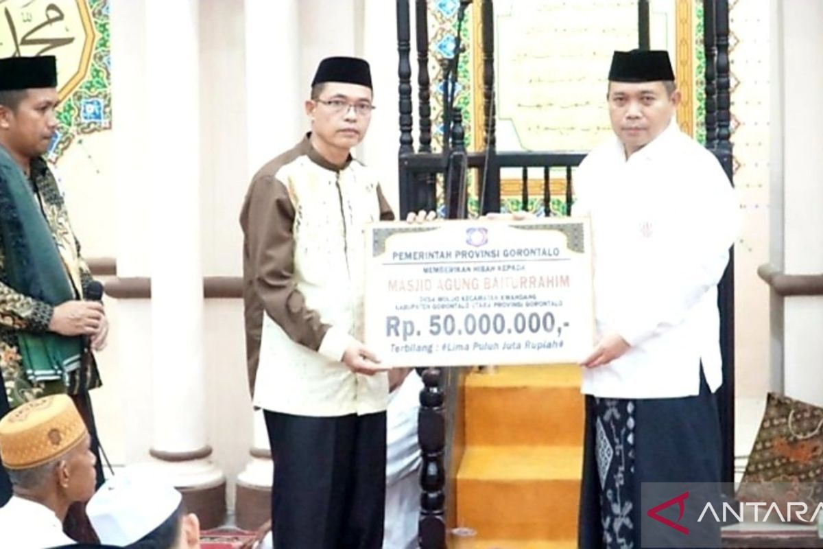 Gubernur Gorontalo sebut hibah masjid untuk pengembangan rumah ibadah