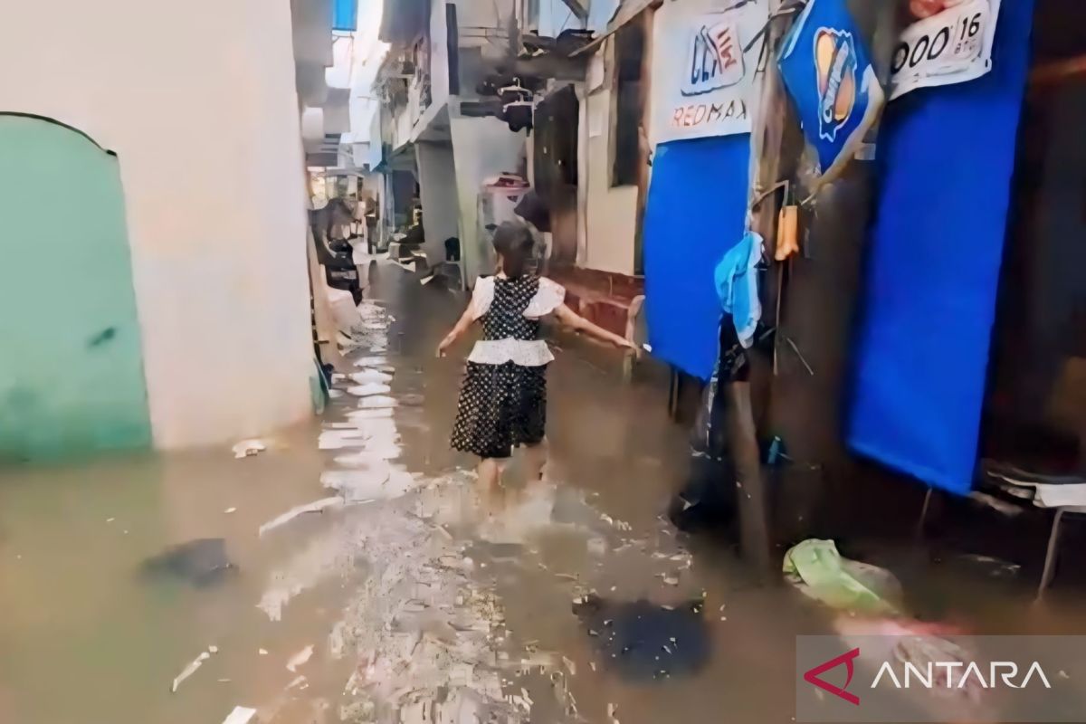 Puluhan rumah warga di Jakarta terendam banjir
