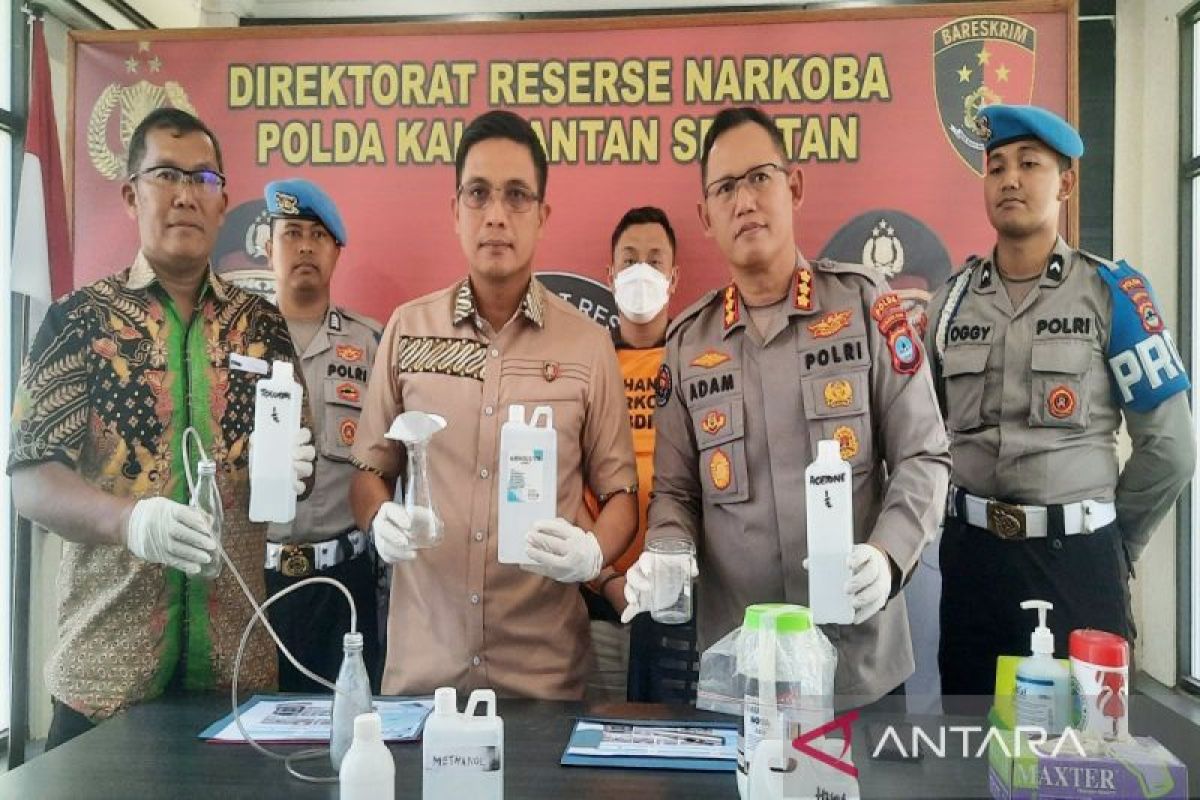 Produksi 200 gram per hari, Polda Kalsel bongkar industri sabu rumahan