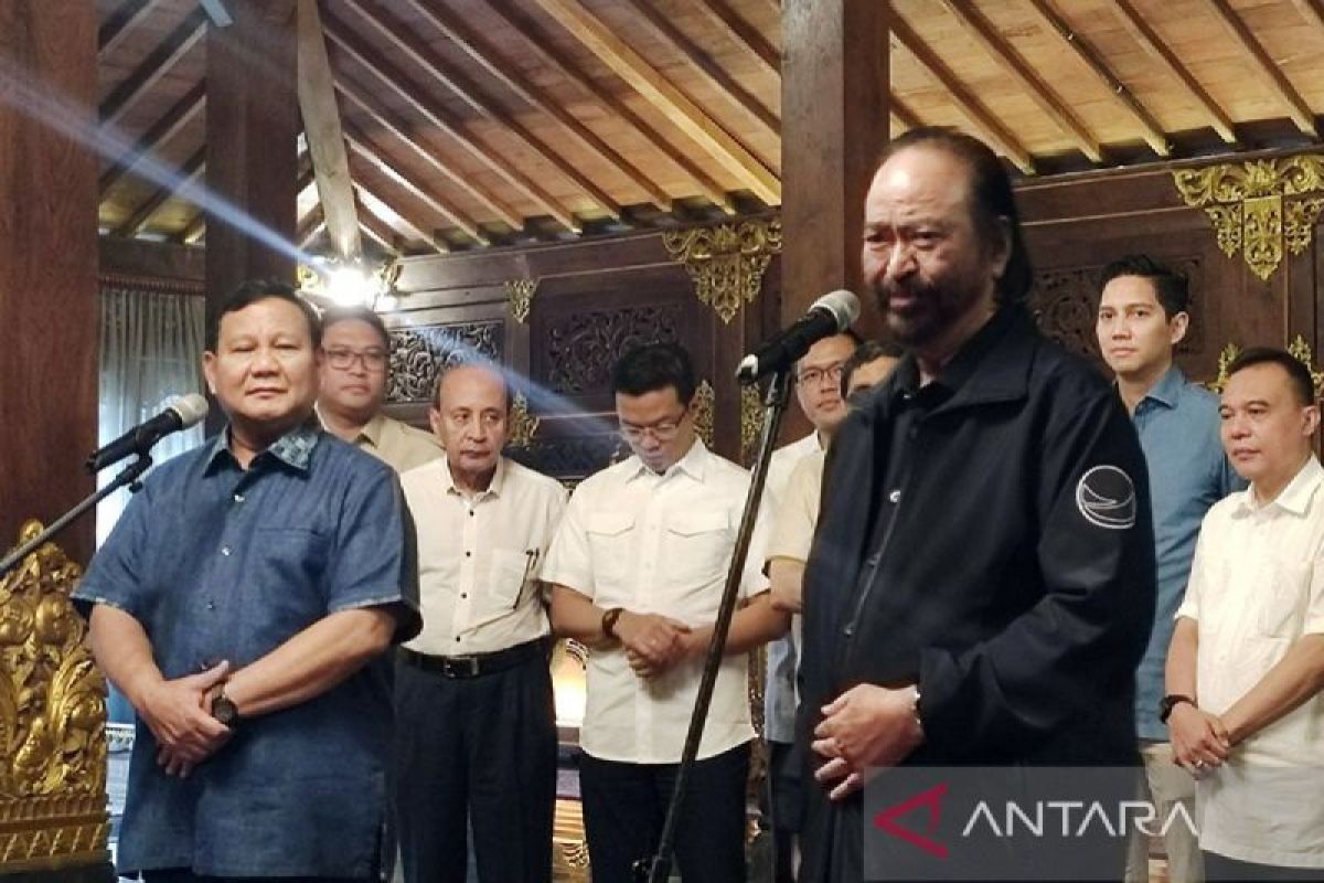 Prabowo Subianto temui Surya Paloh di NasDem Tower