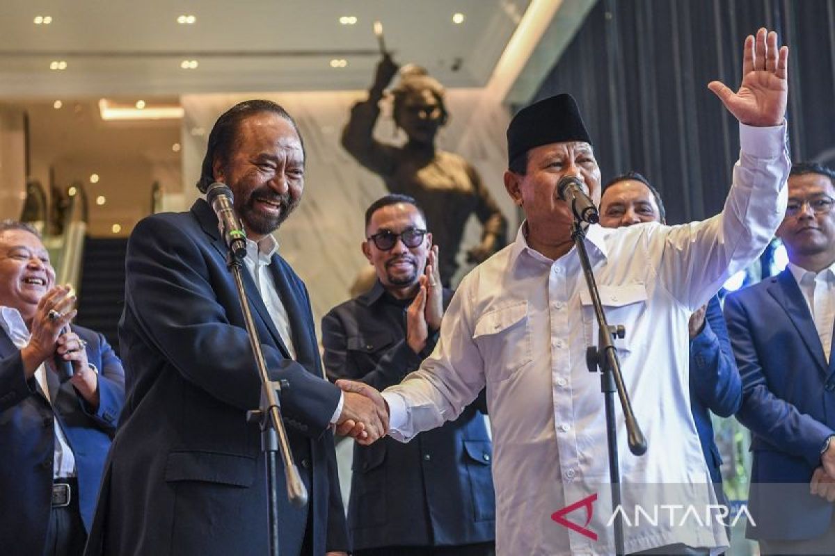 Temui Surya Paloh, Prabowo: Rakyat ingin pemimpin rukun usai Pemilu