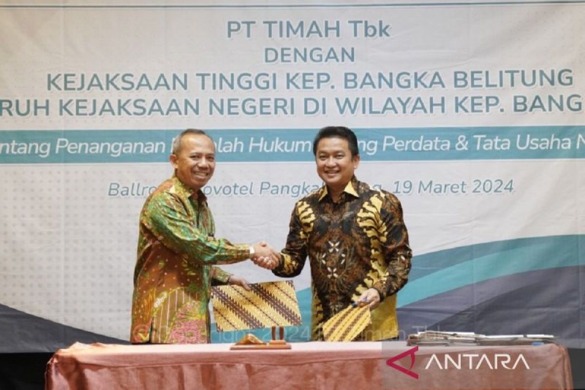 PT Timah-Kejati Babel tandatangani PKS Penanganan Hukum