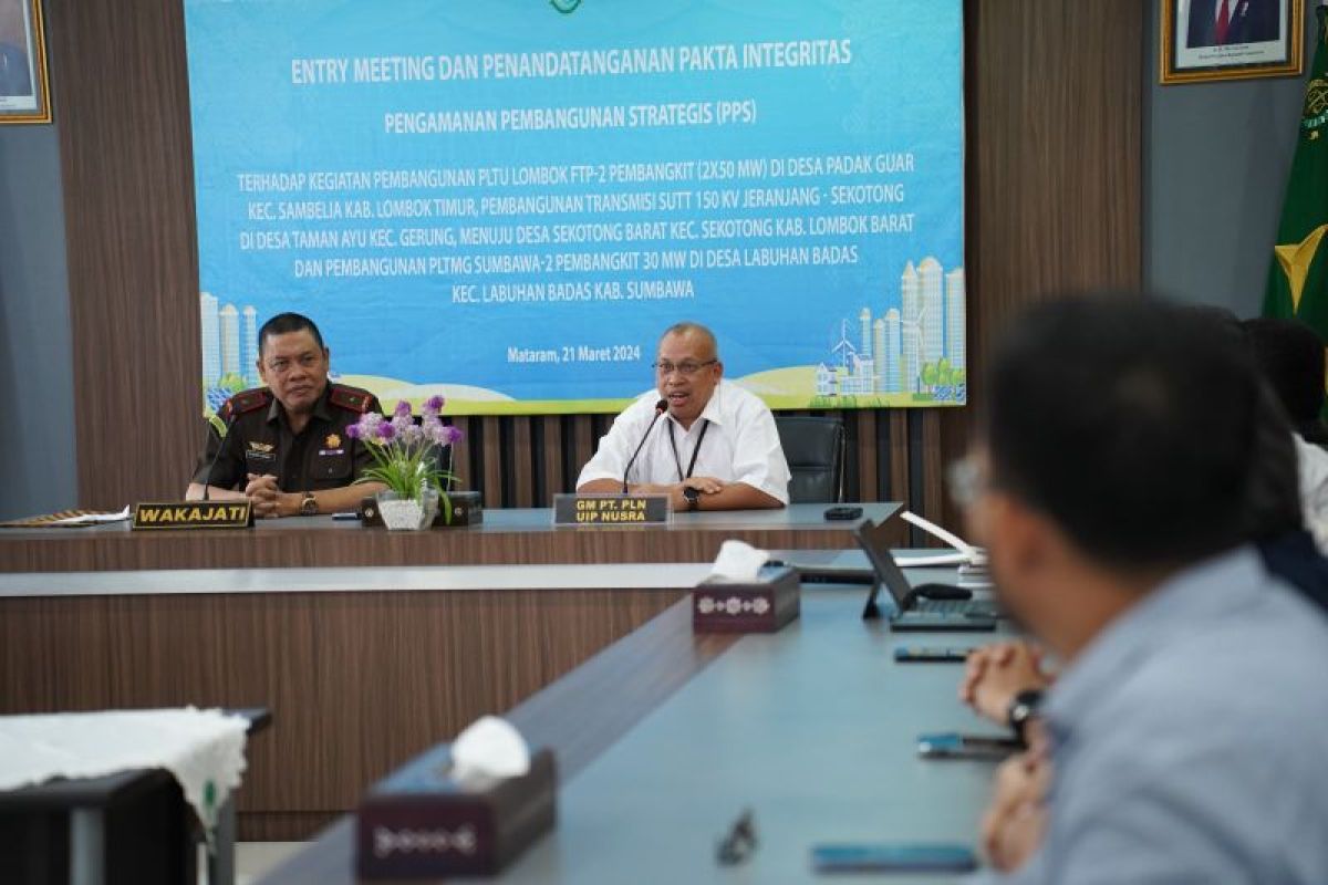 Kejati NTB siap kawal tiga paket proyek infrastruktur kelistrikan