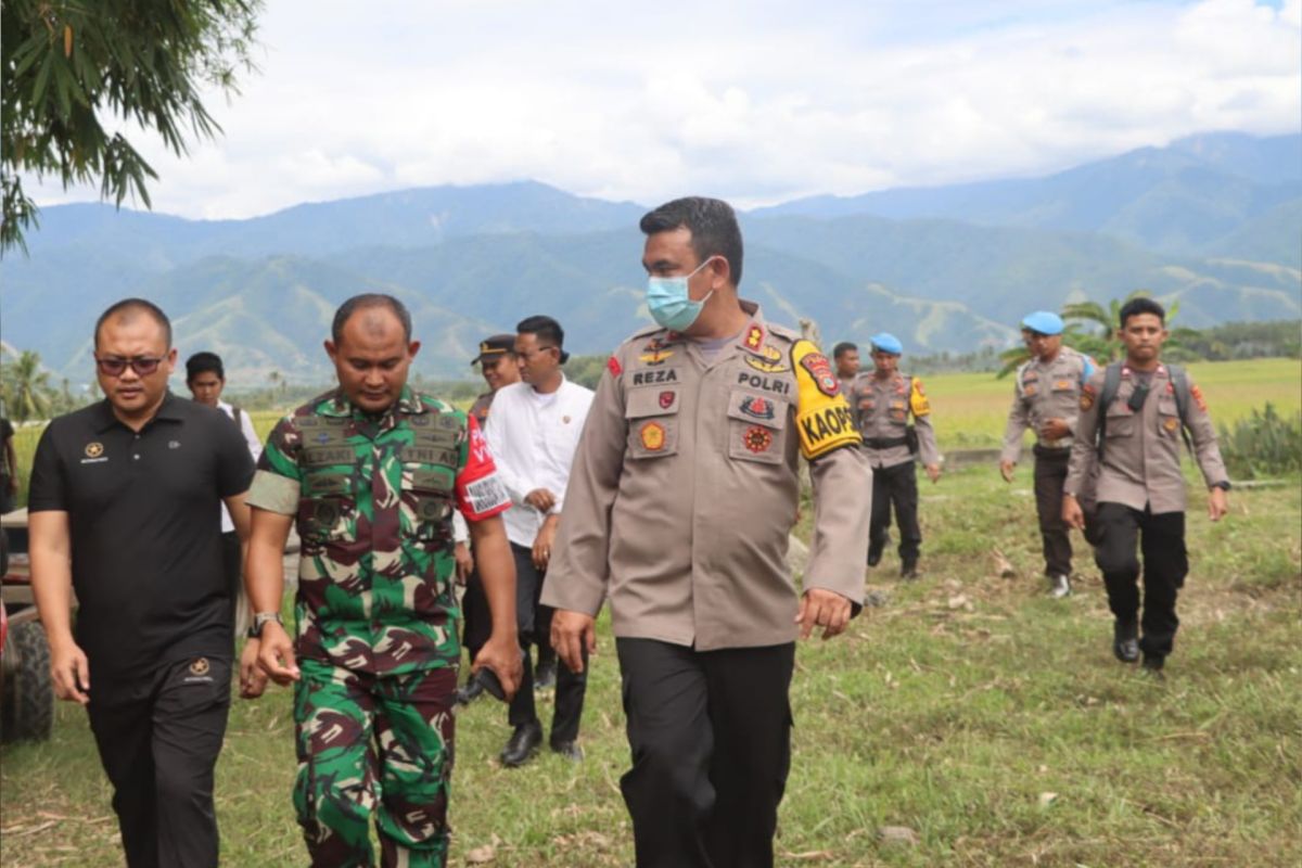 Polisi perketat lokasi peresmian irigasi Presiden Jokowi di Sigi