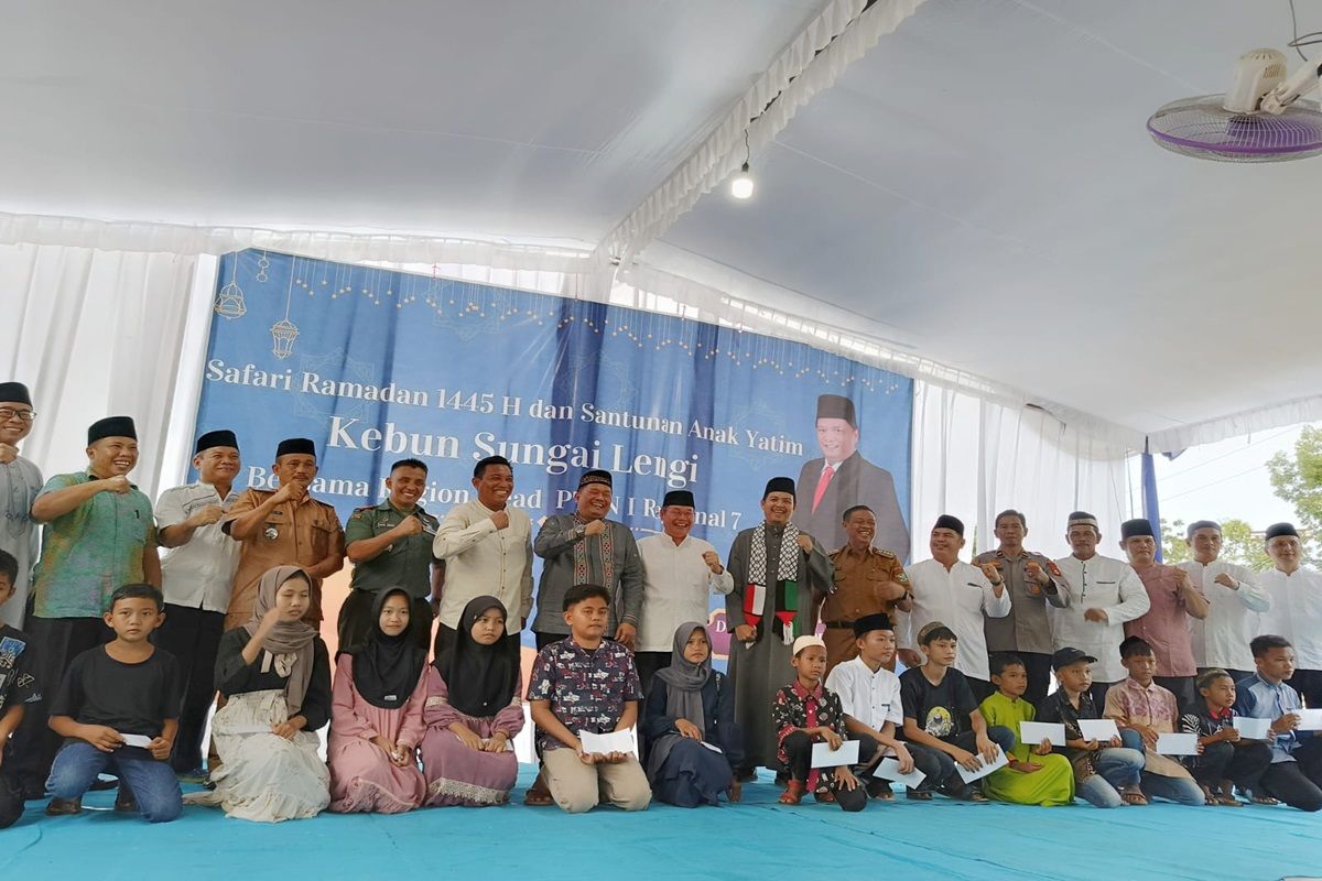 PTPN I Regional 7 Sungai Lengi safari ramadhan dan santuni 160 yatim di Muara Enim