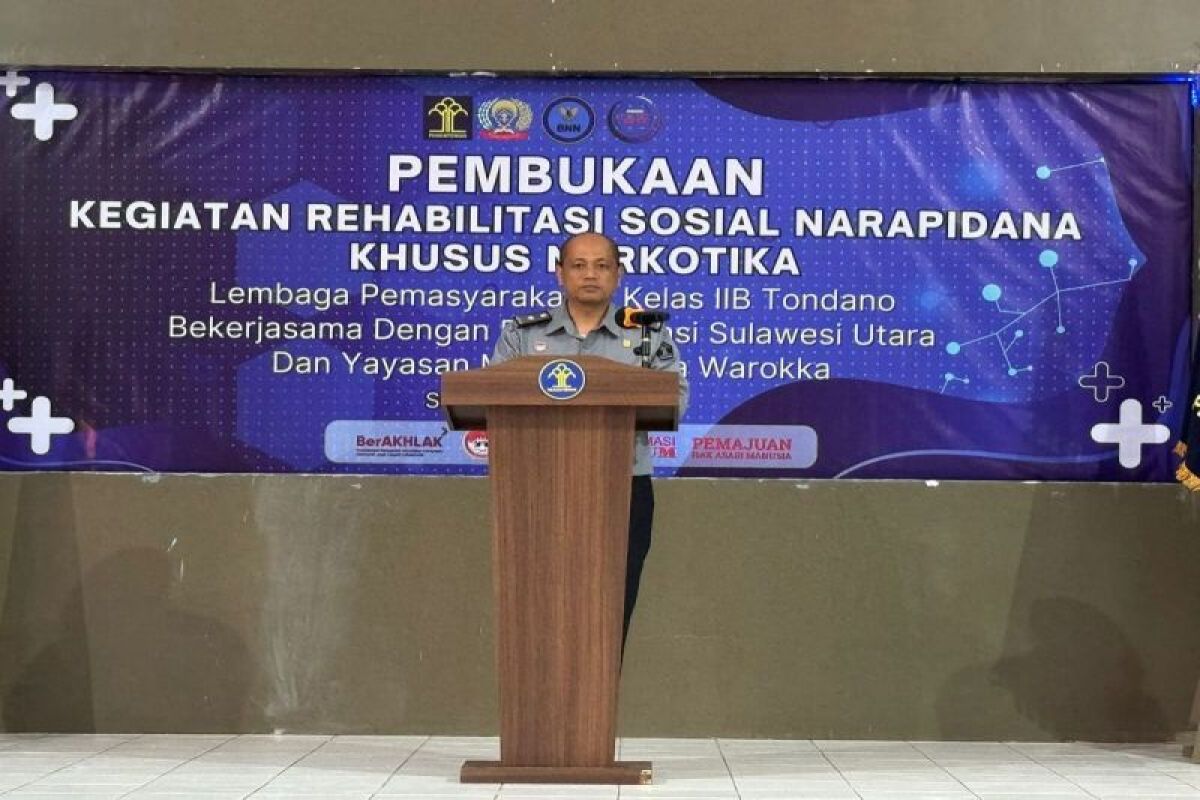 Kemenkumham Sulut laksanakan rehabilitasi sosial WBP Narkotika Lapas Tondano