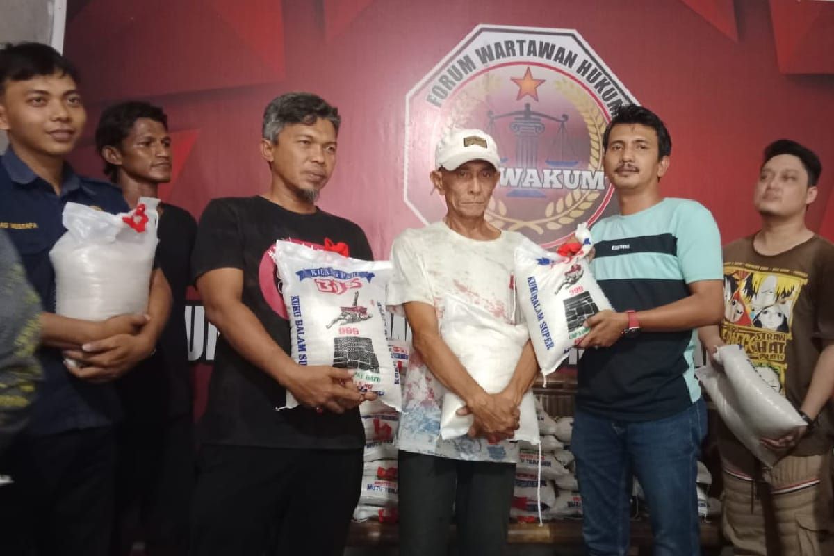 Forwakum Sumut beri 50 goni beras pada warga untuk semarak Ramadhan