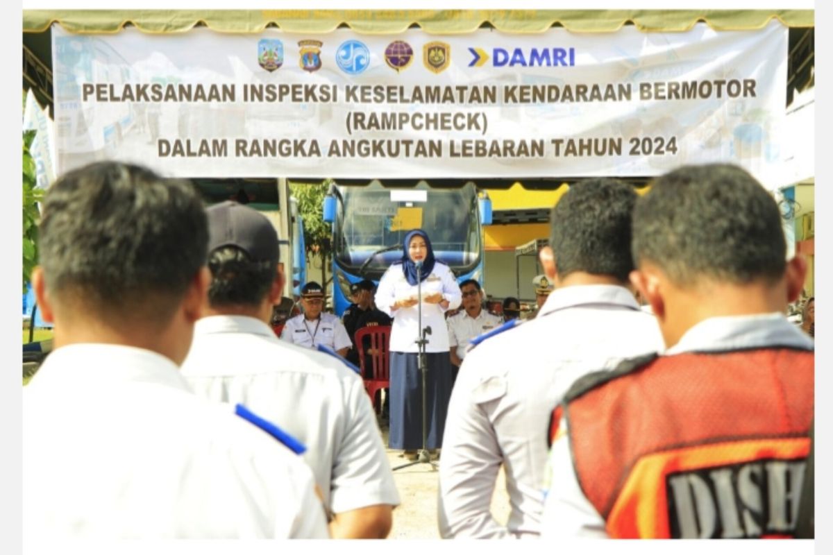 Dishub Kaltara uji kelaikan bus Damri untuk angkutan Lebaran