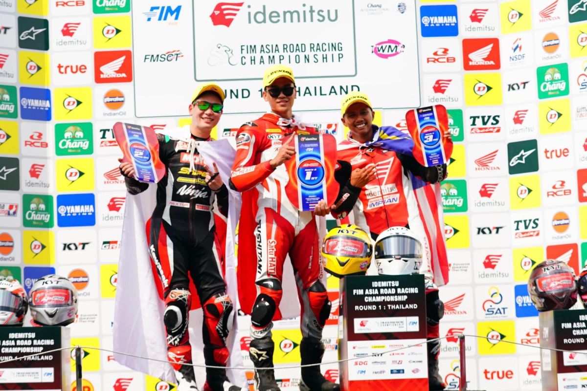 Herjun tempati podium tertinggi, CBR250RR tak terbendung di ARRC Buriram