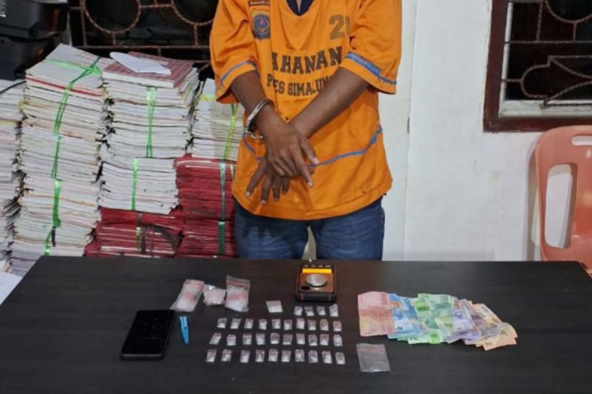 Bandar narkoba Tanah Jawa Simalungun diringkus, punya sabu 7,50 gram