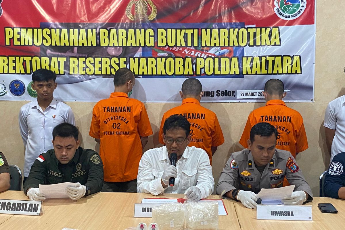 Polda Kaltara gagalkan peredaran 1,9 kilogram sabu asal Malaysia