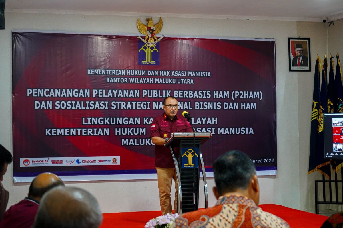 Kanwil Kemenkumham Maluku Utara canangkan layanan publik berbasis HAM