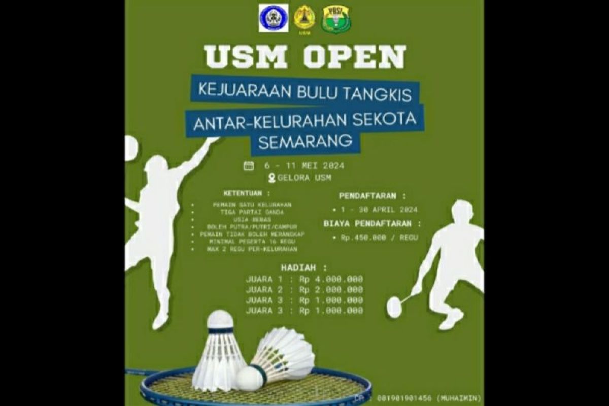 USM Open 2024 segera digelar, ada nomor beregu antarkelurahan