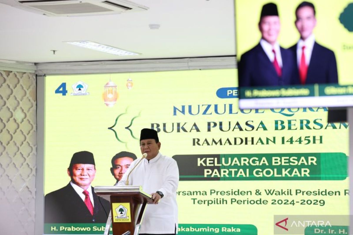 Prabowo: Partai Golkar lebih baik bersama Gerindra