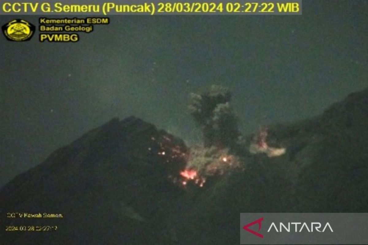 Badan Geologi paparkan kondisi Gunung Semeru usai erupsi awan panas