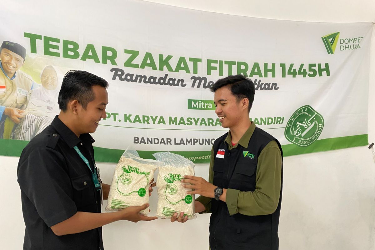 Hari ke 17 Ramadhan, Dompet Dhuafa Lampung distribusi 2 ton zakat fitrah di Provinsi Lampung