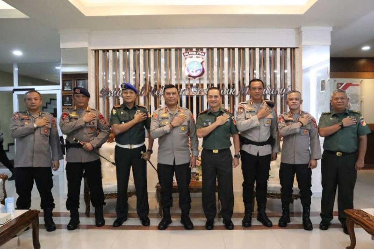 Pangdam XIII/Merdeka kunjungi Polda Sulut  perkuat sinergi TNI-Polri