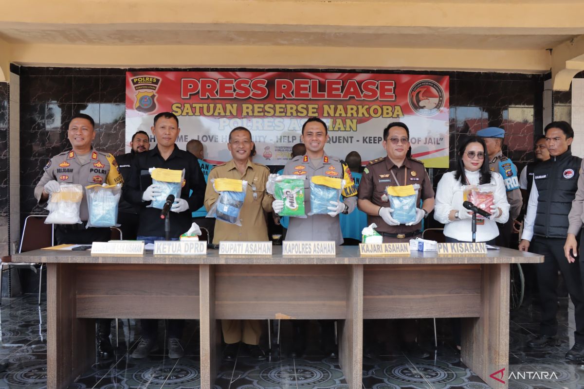 Polres Asahan ungkap penyeludupan 9 kg sabu jaringan Malaysia