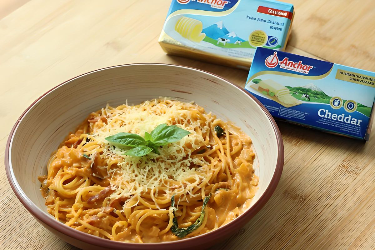 Berikut resep cheesy rose spaghetti ala Dikta