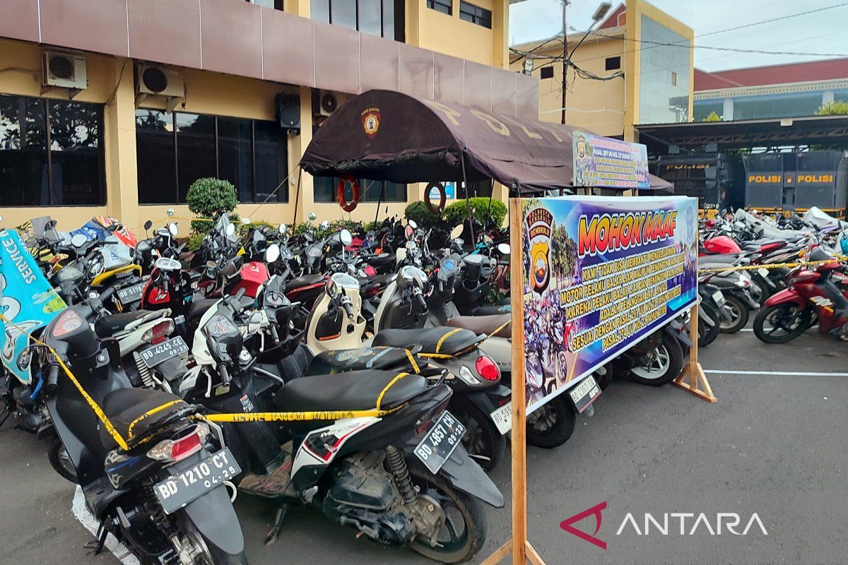 Polresta Bengkulu sita 129 sepeda motor balap liar