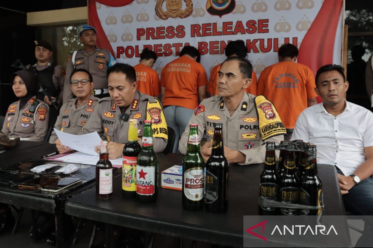 Polresta Bengkulu sita 884 botol miras pada operasi Nala