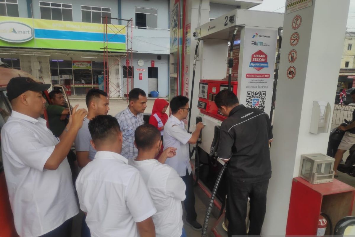 Polres Padangsidimpuan mengecek SPBU pastikan BBM aman selama lebaran